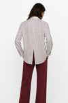 Camicia a righe in misto cotone con incrocio in vita - Camicia DOMENICK