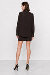 Camicia da donna in viscosa con dettagli in similpelle - Camicia LEVINDA