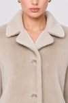 Giubbotto da donna in ecopelliccia con colletto e bottoni - Giubbotto Ecopelliccia HAROM