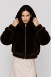 Veste en fausse fourrure à capuche avec fermeture zippée - Veste In Fausse Fourrure KATHARINA