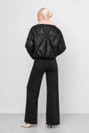 Cropped quilted puffer jacket with faux fur collar - MORAS Puffer Jacket