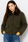 Bomber avec col en fausse fourrure, boutons et poches - Veste HOSWALD