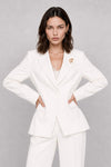 Chaqueta de mujer con bolsillos y broche decorativo - Chaqueta LERIKA