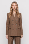 Chaqueta cruzada de mujer con solapas y bolsillos - Chaqueta HOSKAR