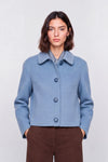 Chaqueta de mujer texturizada con cuello clásico y botones - Chaqueta SOFIAN