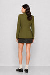 Tailored single-breasted blazer with floral buttons - COLMANNO Jacket