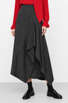 Gonna asimmetrica da donna a vita alta con drappeggio - Gonna BRIAGEZ