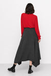 Gonna asimmetrica da donna a vita alta con drappeggio - Gonna BRIAGEZ
