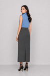 Wrap skirt with a high waist, a slit and a welt pocket - CLIMANO Skirt