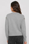 Cardigan à col en V avec détails bijoux floraux - Pull KORONA