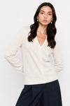 Cardigan da donna con scollo a V in viscosa e lana - Maglia LUANZEN
