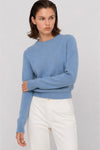Pull en maille fine à col rond et finitions côtelées - Pull MARTINE