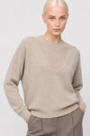 Women's jumper in a wool blend with a layered V-neck - CRAIG Sweater