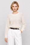 Maglia da donna traforata a maniche lunghe in misto mohair - Maglia ELKO