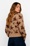 Cardigan da donna con motivo floreale e scollo a V - Maglia M/L INGO