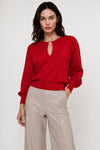 Maglia da donna a maniche lunghe con scollo a goccia - Maglia NOVENYE