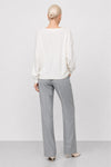 Pull ample à col rond et détails perlés aux épaules - Pull DERIRHEE