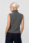 Pull sans manches à col roulé côtelé en mohair - Pull S/M MADRUINA