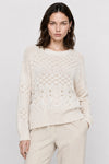 Maglia da donna traforata con frange e dettagli in strass - Maglia PAPILO