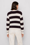 Cardigan da donna a righe con scollo a V - Maglia RODIANO