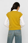 Chaleco de punto de viscosa con botones y broches joya - Camisa de manga corta MACCABEO
