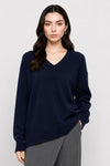 Maglia da donna in lana a maniche lunghe con scollo a V - Maglia CLINIO