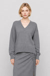 Pull 100 % laine à col en V et manches longues - Pull CUARTO