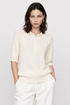 Maglia da donna in lana con colletto a polo e bottoni - Maglia CRATONE