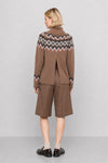 High neck jumper in wool and alpaca with Fair Isle pattern - REDWARD Jersey