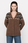 Cardigan in misto lana e alpaca con motivo geometrico - Maglia RICHBERT
