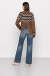 Cardigan in a wool and alpaca blend with a zigzag pattern - RICHBERT Jersey
