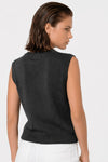 Sleeveless top with a deep v-neck and large sequins - CALENGOL Jersey