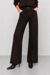 Women's wide-leg trousers with a high waist and pockets - ORNELLO Cape
