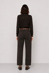 Pantaloni da donna in cotone a vita alta con pince - Pantalone Color ONORIO