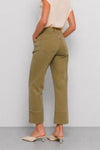 Cropped trousers in stretch cotton with wide turn-ups - Colored Trousers DONVINA