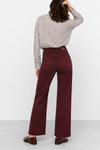 Pantaloni dritti a vita alta con catena decorativa - Pantalone Color RODRIGUE