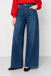 Jeans in pure cotton denim with a high waist and wide leg - Colored Trousers RODRIGUE
