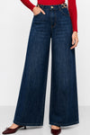Wide-leg jeans with a high waist and chain details - ENISIO Denim Trousers