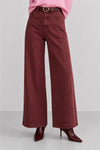 Jean taille haute à jambe large en denim de coton - Pantalon HUMAS
