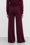 Pantalone da donna a vita alta e gamba larga in 100% lana - Pantalone CRAZIO