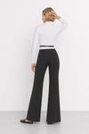Tailored high-waisted trousers with side pockets - EUSTOLIA Faux Leather Trousers
