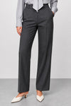 Women's tailored trousers with straight leg and high waist - EVIDIO Trousers