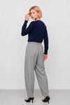 Viscose blend trousers with a high drawstring waist - CORNELIO Trousers