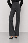 Tailored wide-leg trousers with a high waist and pinstripes - EBERWIN Trousers