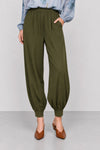 Pantalon femme à taille haute et chevilles boutonnées - Pantalon CODRATO