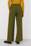 Pantalón de mujer de tiro alto con pierna ancha y bolsillos - Pantalón CRISPOLO