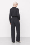 Pantaloni da donna gessati in viscosa a gamba larga - Pantalone KLETO