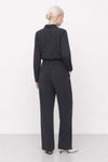 Pantaloni da donna gessati in viscosa a gamba larga - Pantalone KLETO