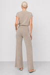 Pantalones de punto con cintura alta y pernera ancha - Pantalones de punto TRUD
