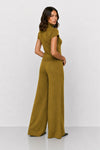Two-piece set with high-neck top and wide-leg trousers - MACROBIO Sweater + Trousers Set